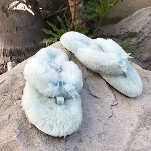 UGG Fluff Flip Flop II Baby Blue Slippers